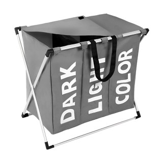 Πτυσσόμενο Μεταλλικό Καλάθι Απλύτων με 3 Χώρους 64.5 x 36.5 x 58 cm... Πτυσσόμενο Μεταλλικό Καλάθι Απλύτων με 3 Χώρους 64.5 x 36.5 x 58 cm...