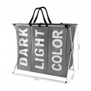 Πτυσσόμενο Μεταλλικό Καλάθι Απλύτων με 3 Χώρους 64.5 x 36.5 x 58 cm... Πτυσσόμενο Μεταλλικό Καλάθι Απλύτων με 3 Χώρους 64.5 x 36.5 x 58 cm...