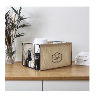 Πτυσσόμενο Μεταλλικό Ορθογώνιο Καλάθι 38 x 22 x 28 cm Home Deco Fac...