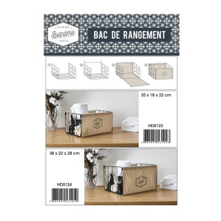 Πτυσσόμενο Μεταλλικό Ορθογώνιο Καλάθι 38 x 22 x 28 cm Home Deco Fac...