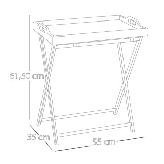Πτυσσόμενο Ορθογώνιο Ξύλινο Δισκοτράπεζο από Μπαμπού 55 x 35 x 61.5... Πτυσσόμενο Ορθογώνιο Ξύλινο Δισκοτράπεζο από Μπαμπού 55 x 35 x 61.5...