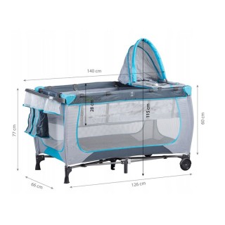 Πτυσσόμενο Παρκοκρέβατο με Αλλαξιέρα 126 x 66 x 77 cm Ecotoys 626A Πτυσσόμενο Παρκοκρέβατο με Αλλαξιέρα 126 x 66 x 77 cm Ecotoys 626A