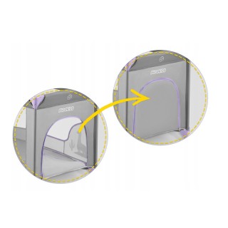 Πτυσσόμενο Παρκοκρέβατο Ταξιδιού 125 x 65 x 78 cm Ricokids RK-240-G...