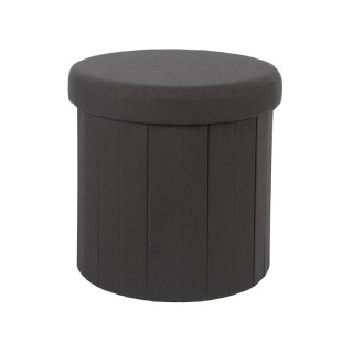 Πτυσσόμενο Σκαμπό με Αποθηκευτικό Χώρο 38 x 38 cm Χρώματος Μαύρο Ho...