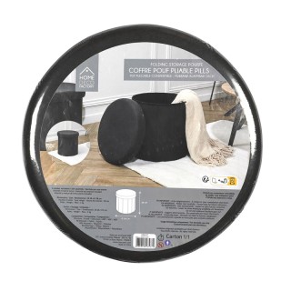 Πτυσσόμενο Σκαμπό με Αποθηκευτικό Χώρο 38 x 38 cm Χρώματος Μαύρο Ho... Πτυσσόμενο Σκαμπό με Αποθηκευτικό Χώρο 38 x 38 cm Χρώματος Μαύρο Ho...