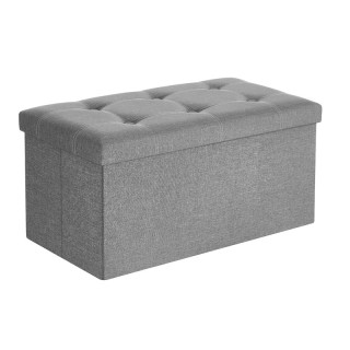 Πτυσσόμενο Σκαμπό με Αποθηκευτικό Χώρο 76 x 38 x 38 cm Χρώματος Γκρ... Πτυσσόμενο Σκαμπό με Αποθηκευτικό Χώρο 76 x 38 x 38 cm Χρώματος Γκρ...