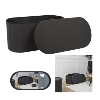 Πτυσσόμενο Σκαμπό με Αποθηκευτικό Χώρο 76 x 38 x 38 cm Χρώματος Μαύ... Πτυσσόμενο Σκαμπό με Αποθηκευτικό Χώρο 76 x 38 x 38 cm Χρώματος Μαύ...