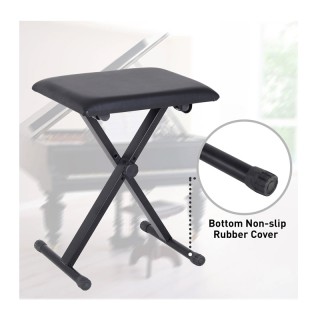 Πτυσσόμενο Σκαμπό Πιάνου με Μεταλλικό Σκελετό 39 x 29 x 51 cm HOMCO... Πτυσσόμενο Σκαμπό Πιάνου με Μεταλλικό Σκελετό 39 x 29 x 51 cm HOMCO...