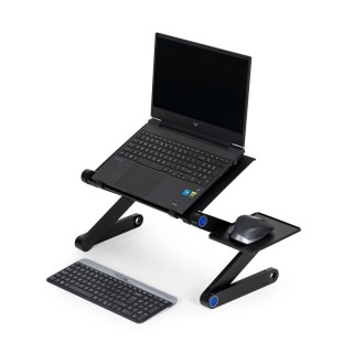 Πτυσσόμενο Τραπεζάκι Αλουμινίου για Laptop έως 17 με Βάση για Ποντί...