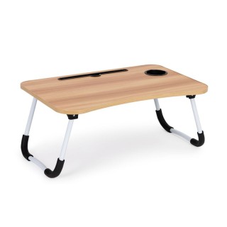 Πτυσσόμενο Τραπεζάκι για Laptop 60 x 40 x 28 cm Χρώματος Καφέ Ανοιχ...