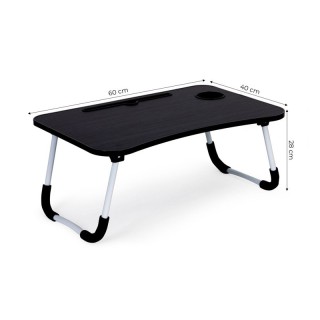 Πτυσσόμενο Τραπεζάκι για Laptop 60 x 40 x 28 cm Χρώματος Μαύρο Mode...