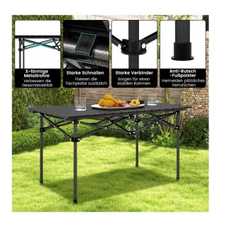 Πτυσσόμενο Τραπέζι Κάμπινγκ Αλουμινίου 95 x 55 x 50 cm Costway NP11... Πτυσσόμενο Τραπέζι Κάμπινγκ Αλουμινίου 95 x 55 x 50 cm Costway NP11...