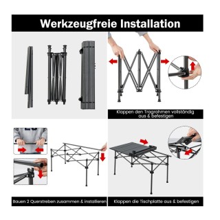 Πτυσσόμενο Τραπέζι Κάμπινγκ Αλουμινίου 95 x 55 x 50 cm Costway NP11... Πτυσσόμενο Τραπέζι Κάμπινγκ Αλουμινίου 95 x 55 x 50 cm Costway NP11...