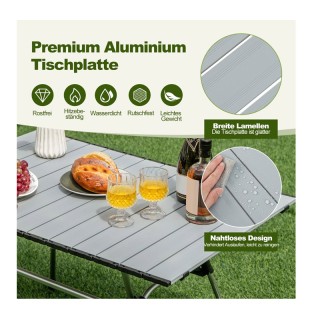 Πτυσσόμενο Τραπέζι Κάμπινγκ Αλουμινίου με Ρυθμιζόμενο Ύψος 90 x 60.... Πτυσσόμενο Τραπέζι Κάμπινγκ Αλουμινίου με Ρυθμιζόμενο Ύψος 90 x 60....