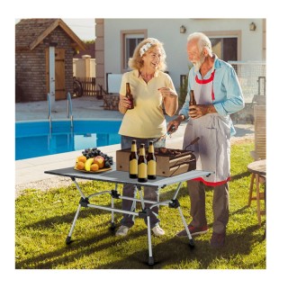 Πτυσσόμενο Τραπέζι Κάμπινγκ Αλουμινίου με Ρυθμιζόμενο Ύψος 90 x 60.... Πτυσσόμενο Τραπέζι Κάμπινγκ Αλουμινίου με Ρυθμιζόμενο Ύψος 90 x 60....
