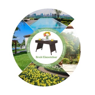 Πτυσσόμενο Τραπέζι Σαλονιού Εξωτερικού Χώρου Rattan 60 x 40 x 40 cm... Πτυσσόμενο Τραπέζι Σαλονιού Εξωτερικού Χώρου Rattan 60 x 40 x 40 cm...