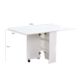 Πτυσσόμενο Ξύλινο Γραφείο 140 x 80 x 74 cm Bakaji 02012317 Πτυσσόμενο Ξύλινο Γραφείο 140 x 80 x 74 cm Bakaji 02012317