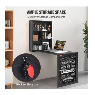 Πτυσσόμενο Ξύλινο Γραφείο Τοίχου 60 x 71 x 147 cm VEVOR FDBGZBHBZXK... Πτυσσόμενο Ξύλινο Γραφείο Τοίχου 60 x 71 x 147 cm VEVOR FDBGZBHBZXK...