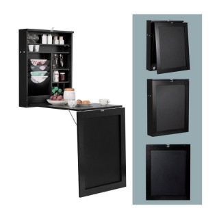 Πτυσσόμενο Ξύλινο Γραφείο Τοίχου με Μαυροπίνακα 87 x 60 x 150 cm Co... Πτυσσόμενο Ξύλινο Γραφείο Τοίχου με Μαυροπίνακα 87 x 60 x 150 cm Co...