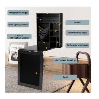 Πτυσσόμενο Ξύλινο Γραφείο Τοίχου με Μαυροπίνακα 87 x 60 x 150 cm Co... Πτυσσόμενο Ξύλινο Γραφείο Τοίχου με Μαυροπίνακα 87 x 60 x 150 cm Co...