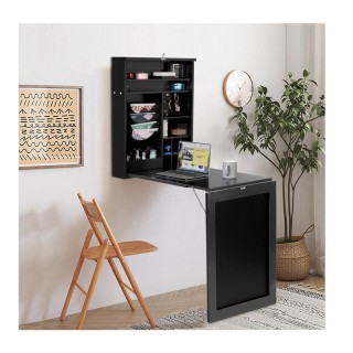 Πτυσσόμενο Ξύλινο Γραφείο Τοίχου με Μαυροπίνακα 87 x 60 x 150 cm Co... Πτυσσόμενο Ξύλινο Γραφείο Τοίχου με Μαυροπίνακα 87 x 60 x 150 cm Co...