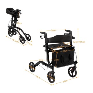 Πτυσσόμενος Περιπατήρας Αλουμινίου με Τσάντα Αποθήκευσης 74 x 61 x ... Πτυσσόμενος Περιπατήρας Αλουμινίου με Τσάντα Αποθήκευσης 74 x 61 x ...