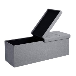 Πτυσσόμενο Σκαμπό με Αποθηκευτικό Χώρο 110 x 38 x 38 cm Χρώματος Γ... Πτυσσόμενο Σκαμπό με Αποθηκευτικό Χώρο 110 x 38 x 38 cm Χρώματος Γ...