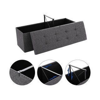 Πτυσσόμενο Σκαμπό με Αποθηκευτικό Χώρο 110 x 38 x 38 cm Χρώματος Σ... Πτυσσόμενο Σκαμπό με Αποθηκευτικό Χώρο 110 x 38 x 38 cm Χρώματος Σ...