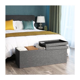 Πτυσσόμενο Σκαμπό με Αποθηκευτικό Χώρο 110 x 38 x 38 cm Χρώματος Σ... Πτυσσόμενο Σκαμπό με Αποθηκευτικό Χώρο 110 x 38 x 38 cm Χρώματος Σ...