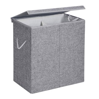Πτυσσόμενο Καλάθι Απλύτων με 2 Διαμερίσματα 142 Lt Χρώματος Γκρι So... Πτυσσόμενο Καλάθι Απλύτων με 2 Διαμερίσματα 142 Lt Χρώματος Γκρι So...