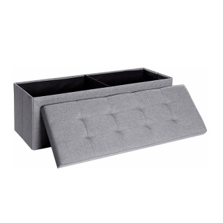 Πτυσσόμενο Σκαμπό με Αποθηκευτικό Χώρο Χρώματος Γκρι 110 x 38 x 38 ... Πτυσσόμενο Σκαμπό με Αποθηκευτικό Χώρο Χρώματος Γκρι 110 x 38 x 38 ...