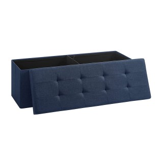 Πτυσσόμενο Σκαμπό με Αποθηκευτικό Χώρο Χρώματος Μπλε 110 x 38 x 38 ...