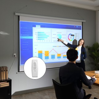 HOMCOM Μηχανοκίνητη, τυλιγμένη και ανασυρόμενη οθόνη προβολής 120 ι...