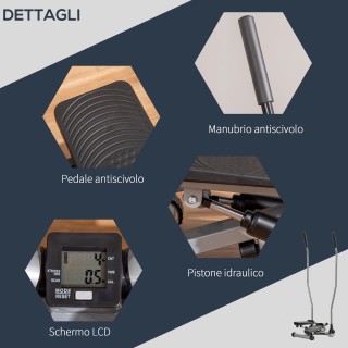 HOMCOM Stepper Handlebar Handles Step Fitness με οθόνη LCD για το σ...