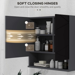 Ντουλάπι kleankin με 2θυρο καθρέφτη μπάνιου και ρυθμιζόμενα ξύλινα ... Ντουλάπι kleankin με 2θυρο καθρέφτη μπάνιου και ρυθμιζόμενα ξύλινα ...