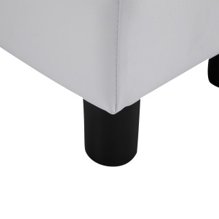 Ορθογώνιο υποπόδιο HOMCOM επενδεδυμένο και επενδυμένο με λευκό συνθ...