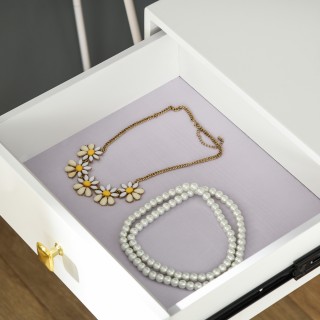 Τραπεζάκι HOMCOM με καθρέφτη και φωτάκια LED με δυνατότητα ρύθμισης...