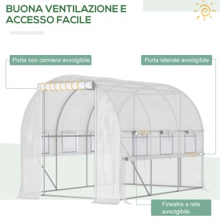 Outsunny Θερμοκήπιο για Λαχανόκηπο 2,95x2x2m σε κάλυμμα χάλυβα και ... Outsunny Θερμοκήπιο για Λαχανόκηπο 2,95x2x2m σε κάλυμμα χάλυβα και ...