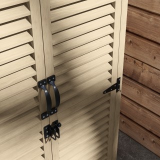 Ντουλάπα αποθήκευσης εξωτερικού χώρου με 2 ράφια με μανταλάκια, σε ... Ντουλάπα αποθήκευσης εξωτερικού χώρου με 2 ράφια με μανταλάκια, σε ...