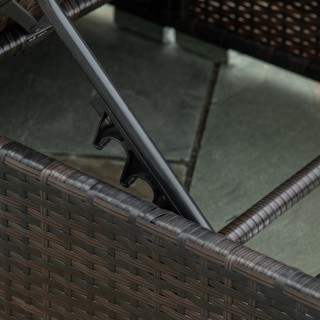 Ξαπλώστρα Outsunny σε PE Rattan με ανακλινόμενη πλάτη 5 θέσεων, 195... Ξαπλώστρα Outsunny σε PE Rattan με ανακλινόμενη πλάτη 5 θέσεων, 195...