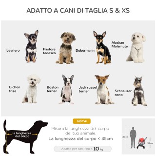 Πτυσσόμενο Καρότσι Μεταφοράς Σκύλου 82 x 49.5 x 98 cm Χρώματος Κόκκ...