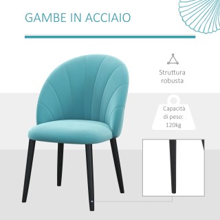 HOMCOM Σετ 2 καρέκλες σαλονιού και τραπεζαρίας με επένδυση, σε μετα... HOMCOM Σετ 2 καρέκλες σαλονιού και τραπεζαρίας με επένδυση, σε μετα...