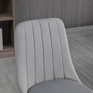 Καρέκλες Κουζίνας HOMCOM Επενδυμένες, Σετ 4 σε πολυεστέρα και ατσάλ...