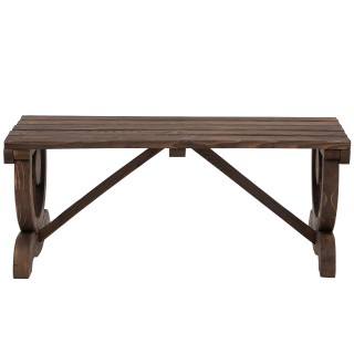 Outsunny 2θέσιος πάγκος σε Burnt Effect Fire Wood 105x50x53cm 84B-410 Outsunny 2θέσιος πάγκος σε Burnt Effect Fire Wood 105x50x53cm 84B-410