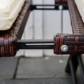 Outsunny 2θέσιος καναπές κήπου που μετατρέπεται σε PE Rattan Lounge... Outsunny 2θέσιος καναπές κήπου που μετατρέπεται σε PE Rattan Lounge...