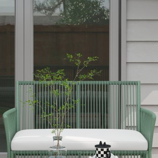 Outsunny Σετ κήπου Rattan 4 τεμαχίων με 2 πολυθρόνες εξωτερικού χώρ...