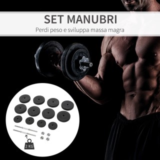 HOMCOM Set Dumbbells Gym 50kg Ρυθμιζόμενο κιτ Βαρών Bodybuilding με... HOMCOM Set Dumbbells Gym 50kg Ρυθμιζόμενο κιτ Βαρών Bodybuilding με...