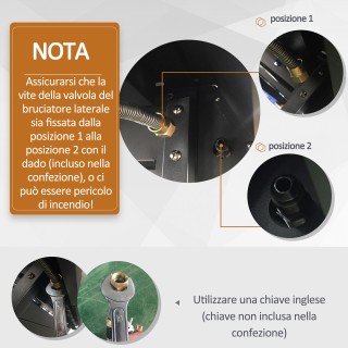 Μπάρμπεκιου γκαζιού Outsunny με καπάκι, 7 καυστήρες των 20 kW, πλαϊ... Μπάρμπεκιου γκαζιού Outsunny με καπάκι, 7 καυστήρες των 20 kW, πλαϊ...