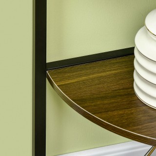 Μεταλλική Γωνιακή Βιβλιοθήκη με 6 Ξύλινα Ράφια 34 x 34 x 166 cm HOM... Μεταλλική Γωνιακή Βιβλιοθήκη με 6 Ξύλινα Ράφια 34 x 34 x 166 cm HOM...