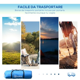 Outsunny 6 Ατόμων Εξαιρετικά Ελαφριά Σκηνή Κάμπινγκ για Παραλία, Κά...